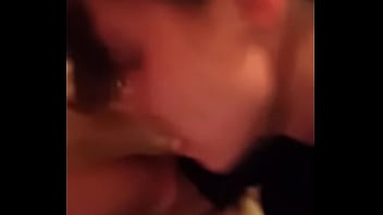 Two men sucking one girl breast