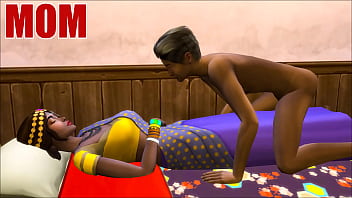 African Son sharing a bed with a step mother