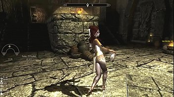 Naked video game girl characters solo dance