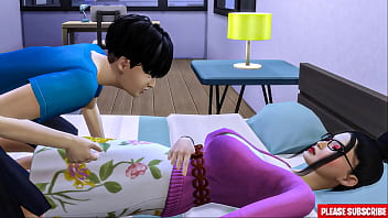 Stepmom and stepson share the same bed I had to share the same single bed with my STEPSISTER chubby  bits