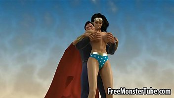 Superman  and wonder woman cartoon porn videos