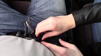 Handjob in car